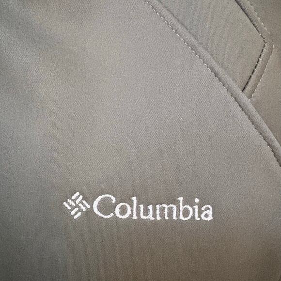 Columbia Omni-Wind Block Olive Lime Hooded Jacket Women’s L Softshell EUC - Picture 6 of 16